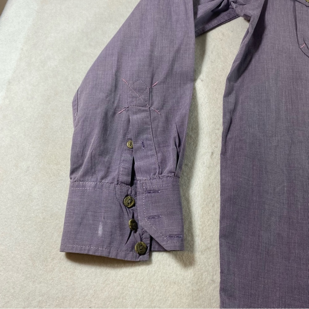 Nuco Shirt Men’s XL Button Down Purple Casual Shirt long Sleeve Collar Pockets - Picture 7 of 11